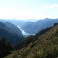 Blick auf den Idrosee vom Monte Stigolo