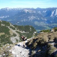 Am Aufstieg vor dem Gipfel