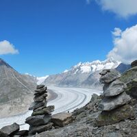 Panoramaweg über den Aletschgletscher.