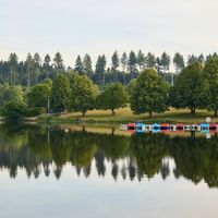 Stausee Losheim mit Tretbootverleih