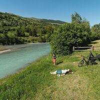 Innradweg, Unterengadin – Fahrt Richtung Martina