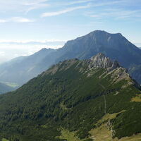 unser nächstes Ziel - die Rauchkoppe, dahinter das Gößeck, der höchste Gipfel der Eisenerzer Alpen