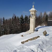 Pöllauberg: Steinerner Bildstock im Winter_Oststeiermark