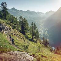 Mountainbiker im Lötschental, Bietschhorn Bike