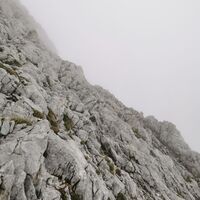 Übergang vom Ostgrat zum Nordwandsteig