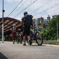 GT MTB Ariège Pyrenäen Bahnhof Foix