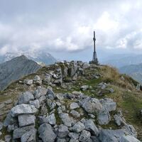 Gipfelkreuz des Berges Zermula