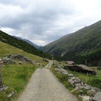Blick zur Niedertalalm - Rückweg nach Vent