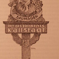 alte Darstellung Kallstadts als Ort des Saumagens