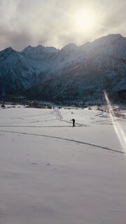Photo de Andrea Marangoni le long du parcours