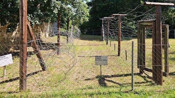 Doppelter Stacheldraht am ehemal. Eisernen Vorhang