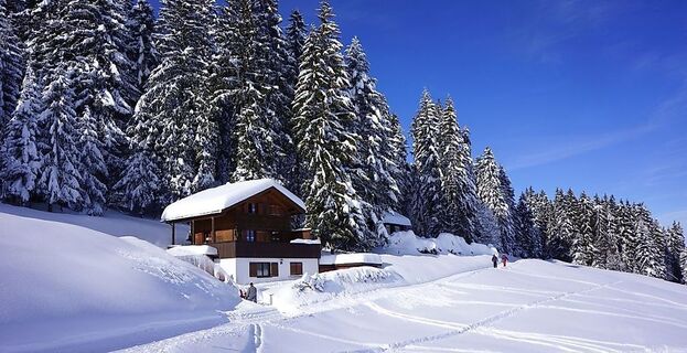 Winterwanderweg vom Bödele Richtung Lustenauer Hütte