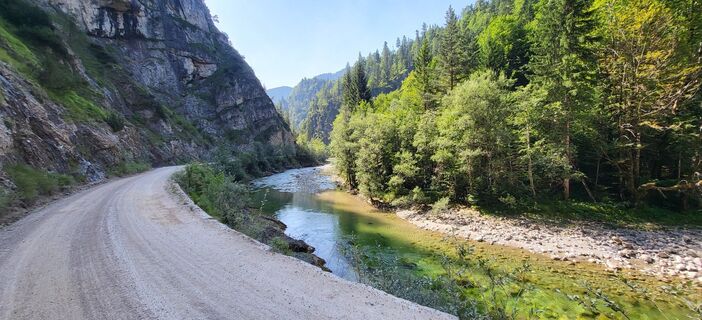 Foto von Marianne entlang der Tour