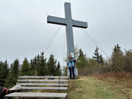 Photo de Brigitta Konrad le long du parcours