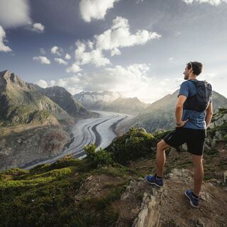 Blick auf den grossen Aletschgletscher