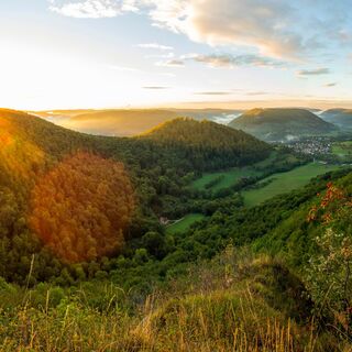 Blick vom Badfelsen