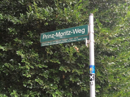 Hinweisschild Prinz Moritz Weg