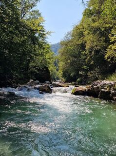 Photo de Eveline Schnur le long du parcours