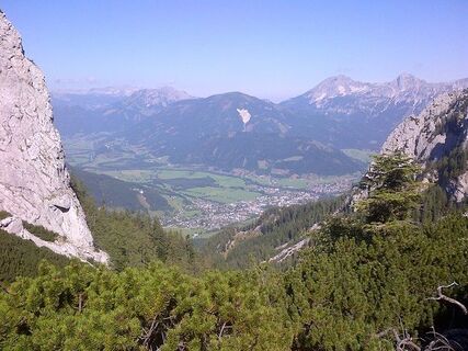 Blick zurück auf Admont
