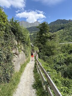 Photo de Jean-Peter Ruske le long du parcours