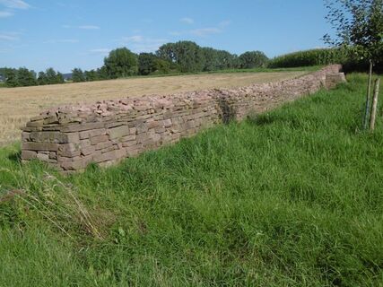 Sandstein-Trockenmauer