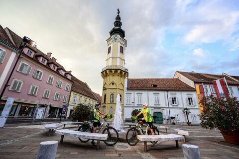 Am Hauptplatz von Bad Radkersburg