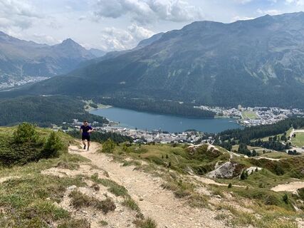 Blick auf St. Moritz und Pontresina
