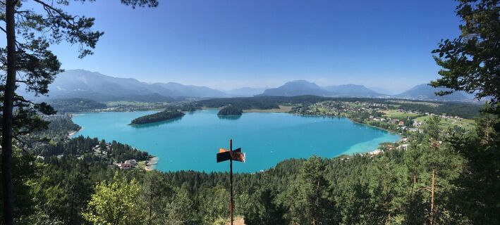 Blick vom Tabor aus auf den Faaker See