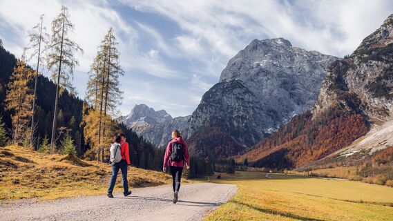 im Falzthurntal - in der Bildmitte der mächtige Gipfel des Sonnjoch