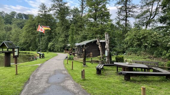 Foto von Siggi unterwegs entlang der Tour