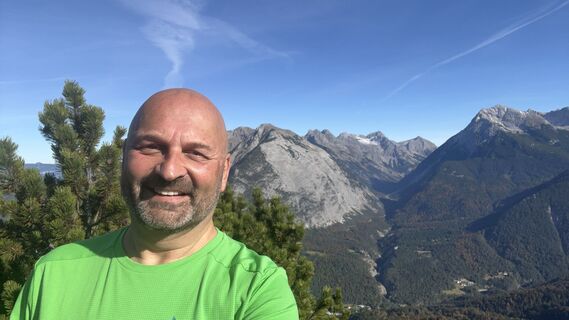 Photo de Alexander Salem le long du parcours