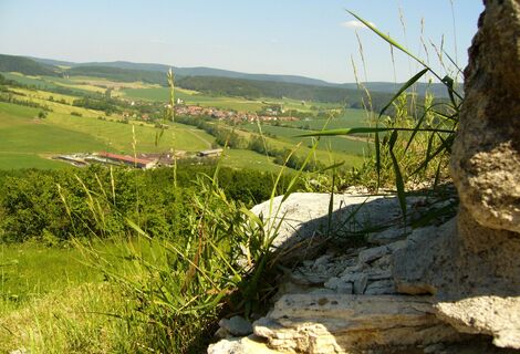 Blick von der Schaumburg auf Truckenthal
