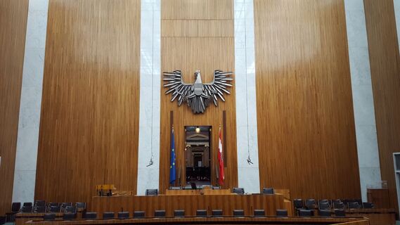 (Ehemaliger) Nationalratssitzungssaal im österreichischen Parlament
