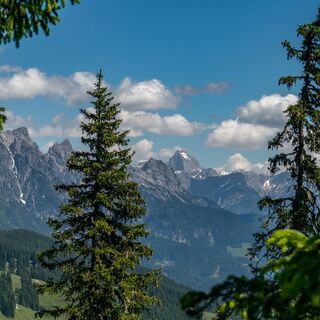 Ausblick vom Maisereck auf die Leoganger Steinberge