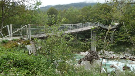 Hängebrücke Soča