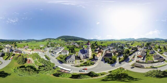 Ortsbild Gemeinde Fladnitz, Naturpark Almenland in der Oststeiermark