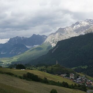 Blick auf die Unterengadiner Dolomiten