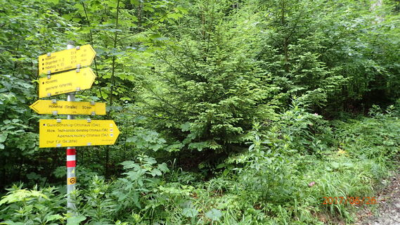im Großen Höllental Wegekreuzung
