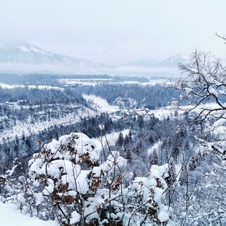 Winterliche Aussicht von Ojstra peč