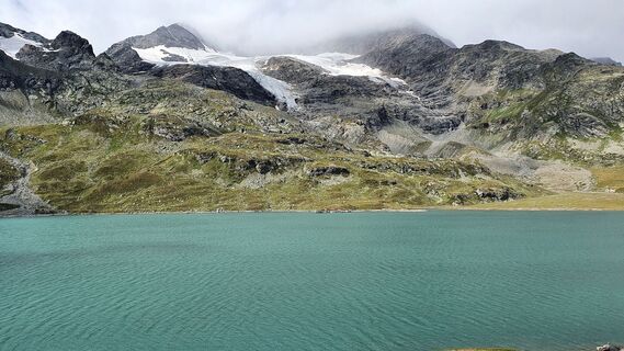 0.0 km Blick auf den Morteratsch-Gletscher