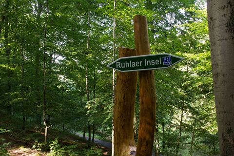 Wanderbeschilderung zur Ruhlaer Insel
