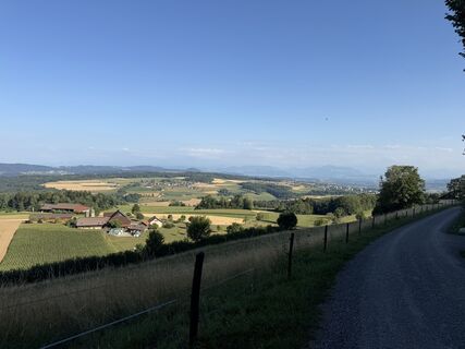 Foto von Cécile Schwyter entlang der Tour