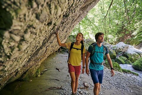 Wandern in der Engenlochschlucht in Hittisau