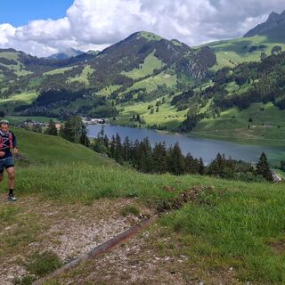 Steiler Aufstieg mit Aussicht - Auf dem Rücken des Schwyberg Trailrun