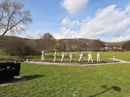 Photo de Christiane Schütz le long du parcours