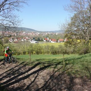 Blick zurück auf Saalfeld
