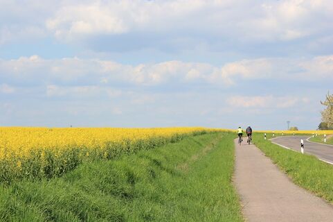 Radfahrer zwischen Körlitz und Kühnitzsch