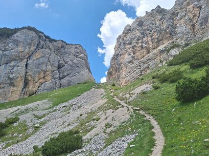 Photo de Katharina le long du parcours