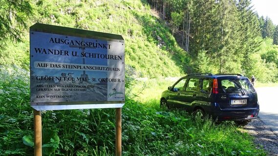 Alternativer Parkplatz mit kürzerer Wegzeit