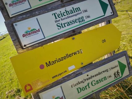 Wegweiser Sommeralm_Naturpark Almenland_Oststeiermark